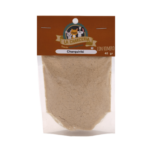 Sazonador para aderezar comida de pollo natural Charquiriki La Charceria ® para perros y gatos 40 gr