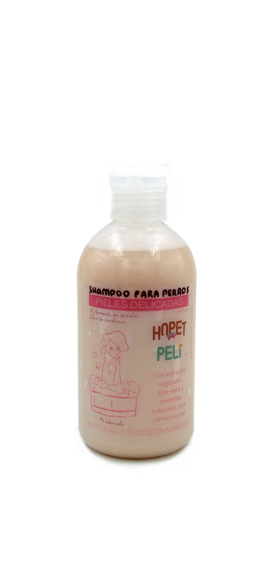 Shampoo Pieles delicadas Hopet Peli para perros 250 cc