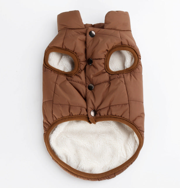 Chaqueta impermeable cafe con polar interior 3XL