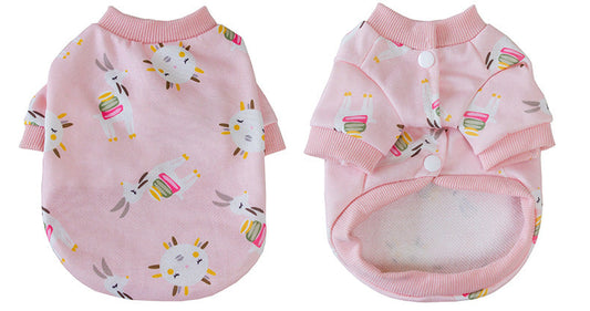 Poleron llamas rosado L